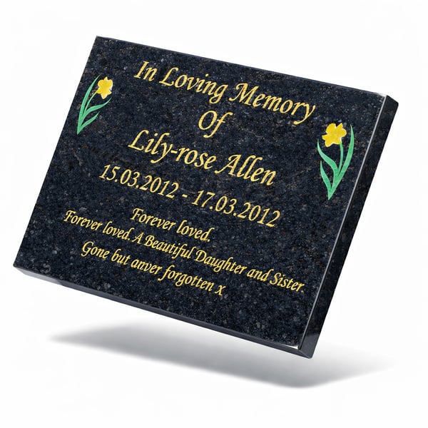 Memorial GravevPlaque Slanted Grave Stone Cemetery Plaque Remembrance Plaque 
