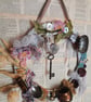 Vintage trinkets wreath, wreath, antique and vintage OOAK art wreath  - Image 5