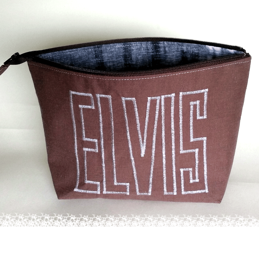 Wide zipped pouch for 50's music lover, POSTAGE INCLUDED