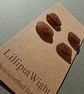 Set of four brown sea glass buttons - Image 5