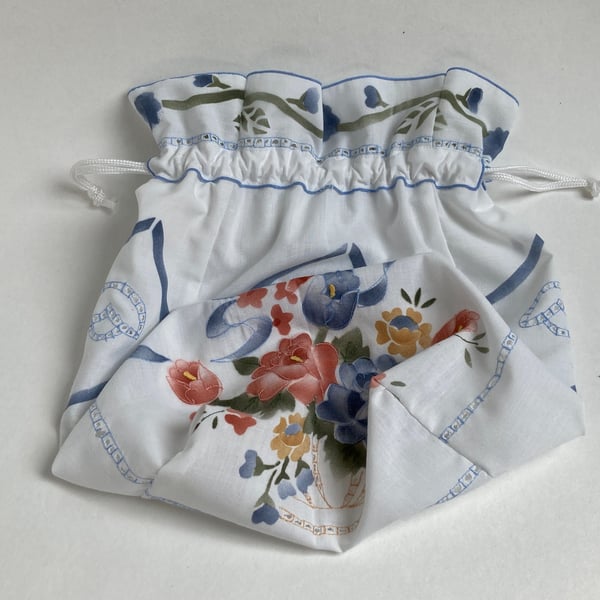 Travel packing laundry bag made from vintage textiles
