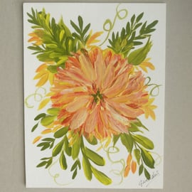 original floral art acrylic painting ( ref F 741 B7 )