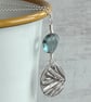 Botanical silver pendant with yew leaf design. - Image 3
