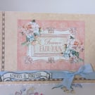 Pretty vintage-style Wedding card - Wedding Treasured Keepsake 