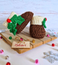 Christmas Pudding Crochet Baby Booties, Newborn - 6 Months - Image 1