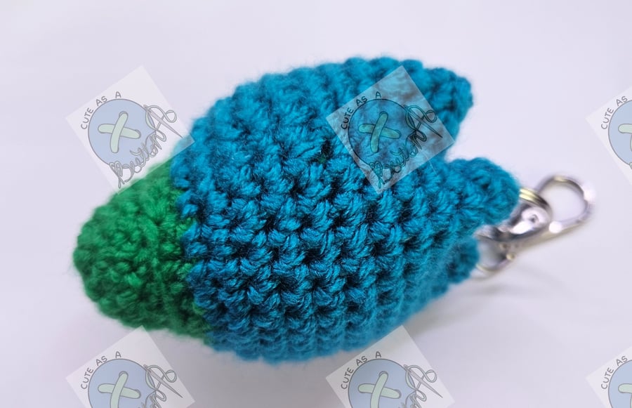 Crochet tulip keyring