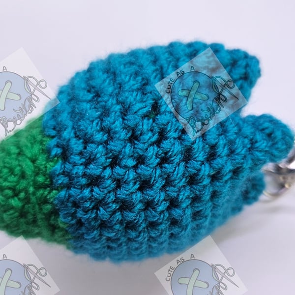 Crochet tulip keyring