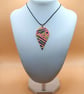 Bold Teardrop Polymer Clay Necklace, Artisan Statement Jewelry, Colorful Pendant