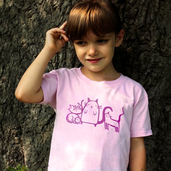 4 CATS T shirt for kids 