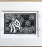 The Witch - Original Lino Print - Limited Editions - Line or Black Fill Options - Image 2
