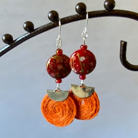 Hemp Spiral Earrings