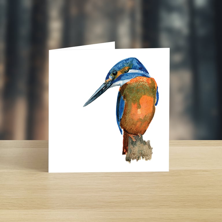 Kingfisher greeting card (blank)