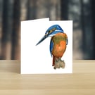Kingfisher greeting card (blank)