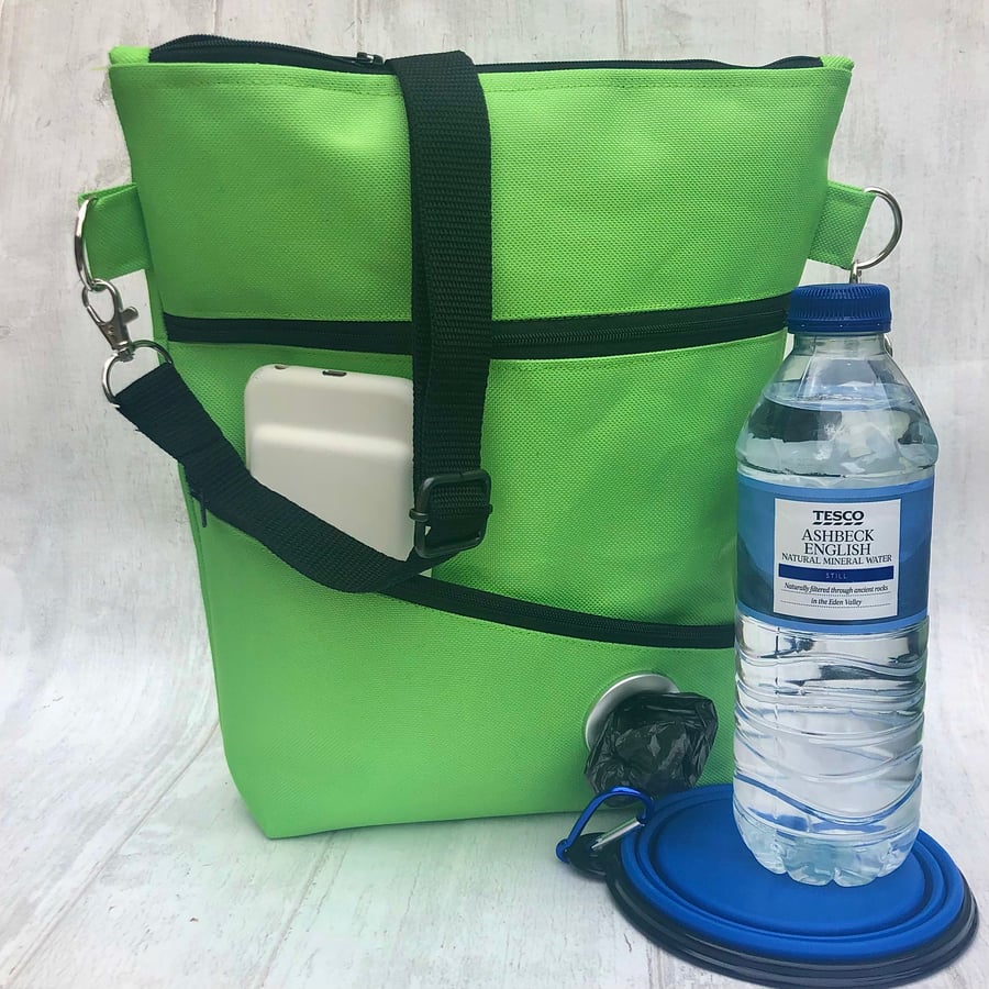 Waterproof dog walking bags,lime green 