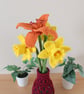 Single stem lily, macrame flower, orange lily, gifts for her - Image 4