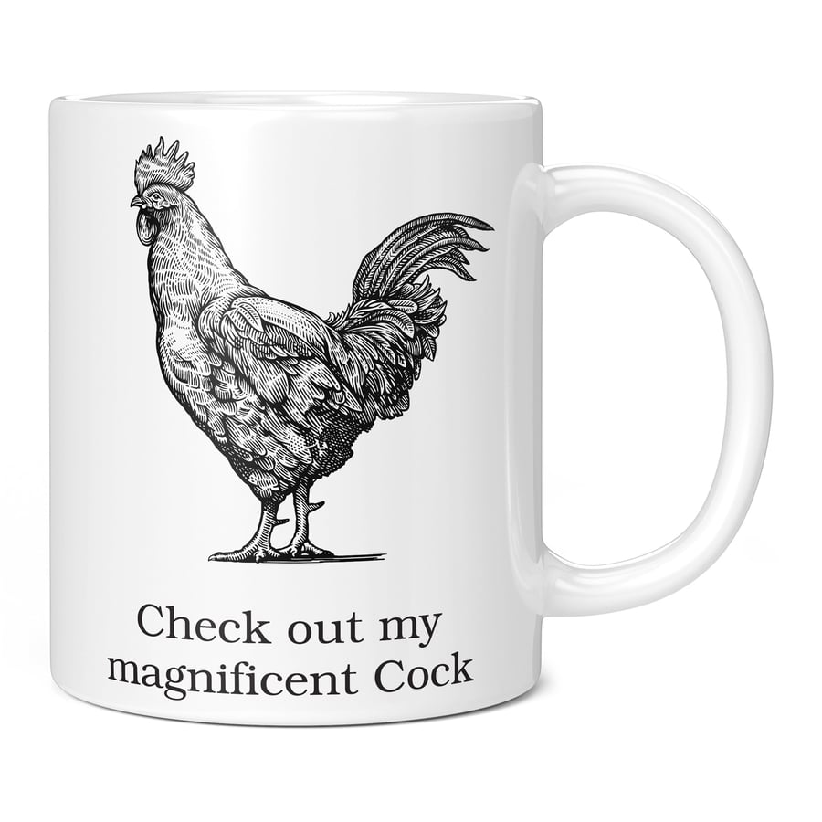 Check Out My Magnificent Cock Novelty Funny Rude Mug Gift Present Idea Cup Birth