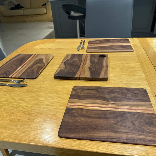 Serving Boards & Platters - Walnut, Maple and Purple Heart