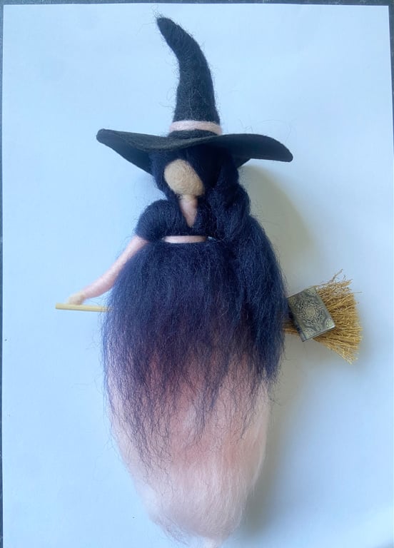 Witch Wool Fairy, Hanging Ornament, Halloween 