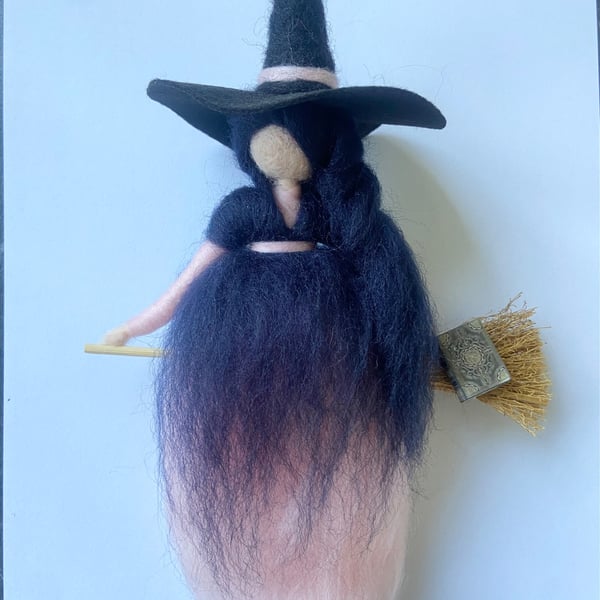 Witch Wool Fairy, Hanging Ornament, Halloween 