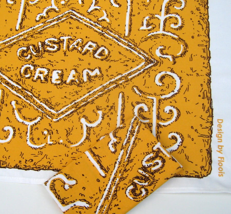 SALE! Custard Cream Biscuit Tea Towel (was 8.50)