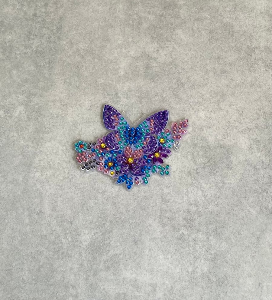Hand Made Diamond Art Butterfly Acrylic Fridge Magnet 006