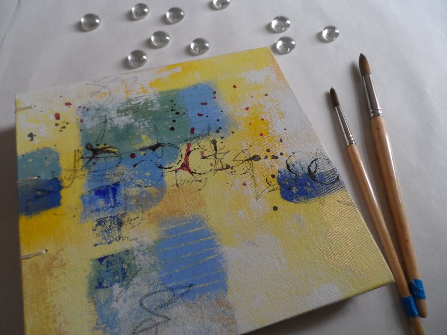 Two original paintings turned into a handmade book (no. 38) 