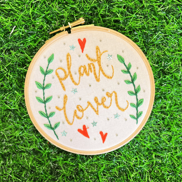 Embroidery Hoop Art - Plant Lover