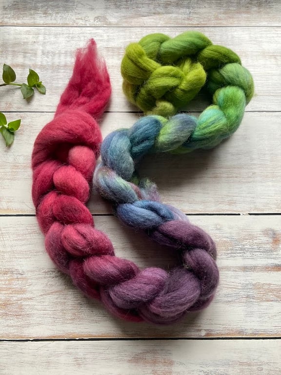 Merino Alpaca blend Spinning fibre 130g Wychwood Gradient