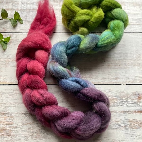 Merino Alpaca blend Spinning fibre 130g Wychwood Gradient