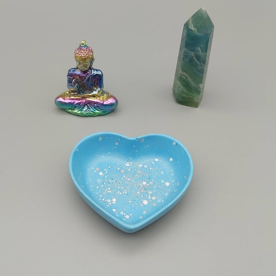 Jesmonite Heart Trinket Tray, Heart Shaped Tray, Heart Ring Dish, Gift for Her