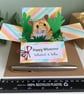 Hamster Card; Personalised, birthday or blank. Hamster "pop up" gift card  - Image 3