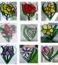 Poppy Heart Suncatcher Stained Glass Flower  - Image 8