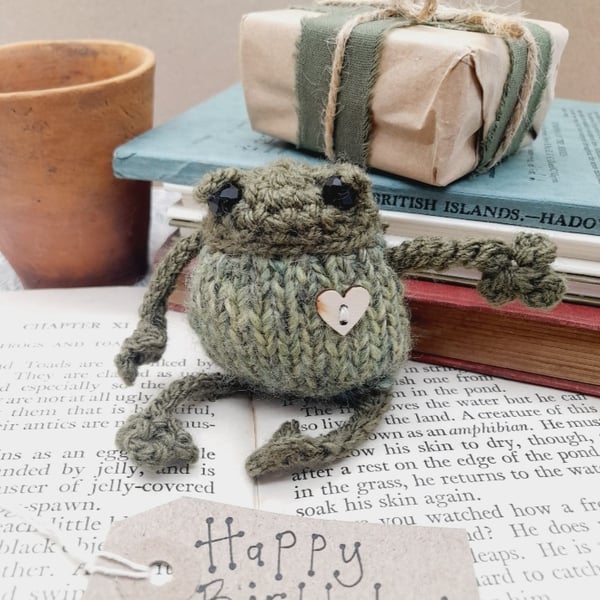 Birthday Frog Gift - Handmade Pocket Frog Gift by post - Unique Birthday Present