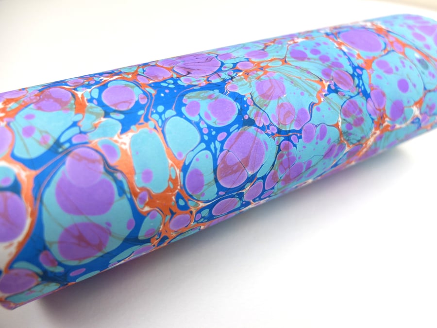 A4 Marbled paper sheet double marbled stone pattern 