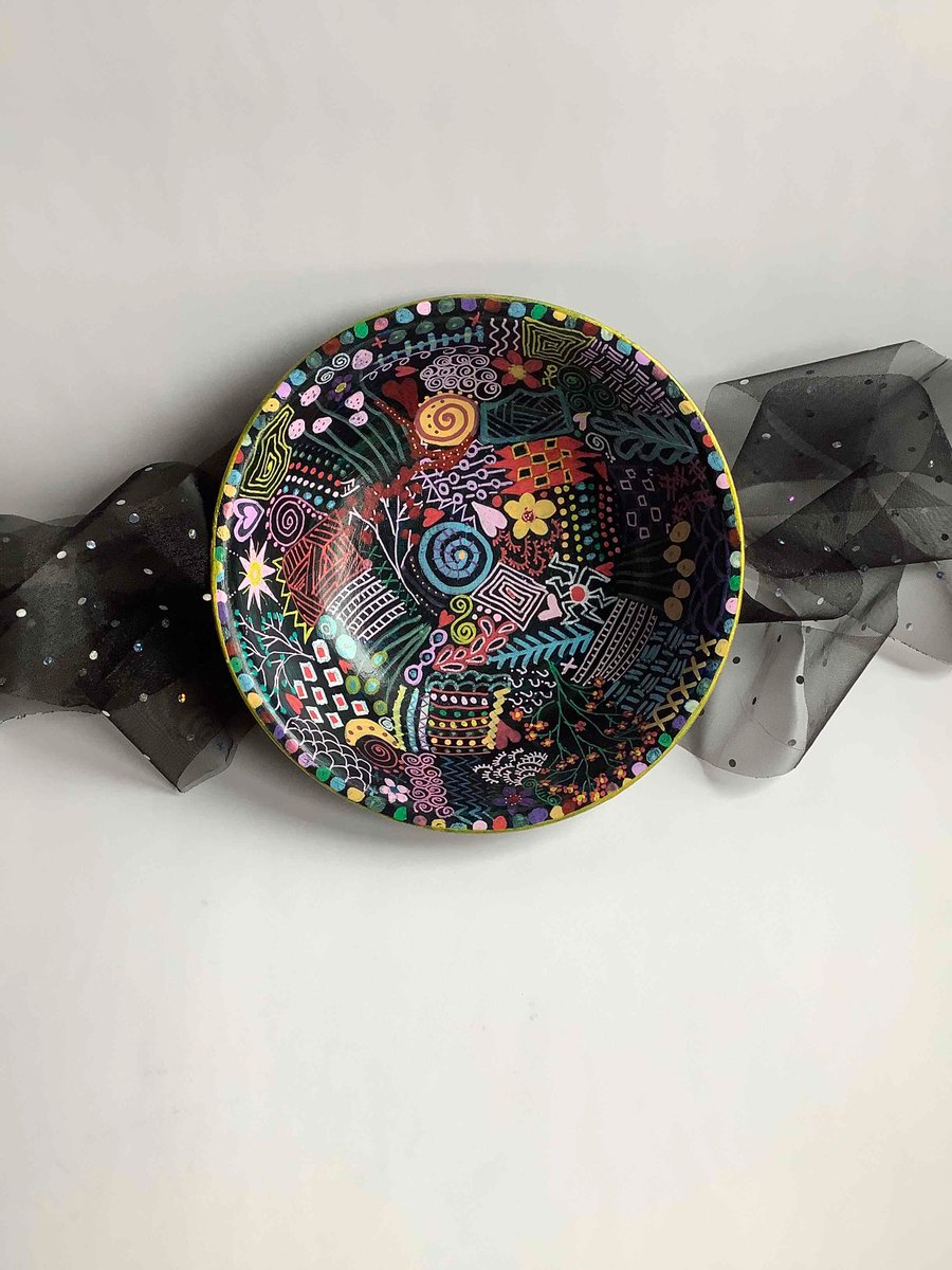 Round bamboo bowl up cycled