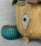 Fine Silver Birdhouse Pendant