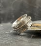 Silver Spinner Ring "Stippled" - Image 3
