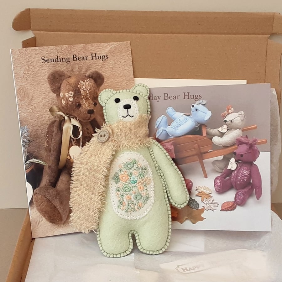 Sending bear hugs, teddy bear letterbox gift, Birthday gift, Mothers day