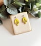 Yellow Laser Cut Tulip Flower Earrings   - Image 9