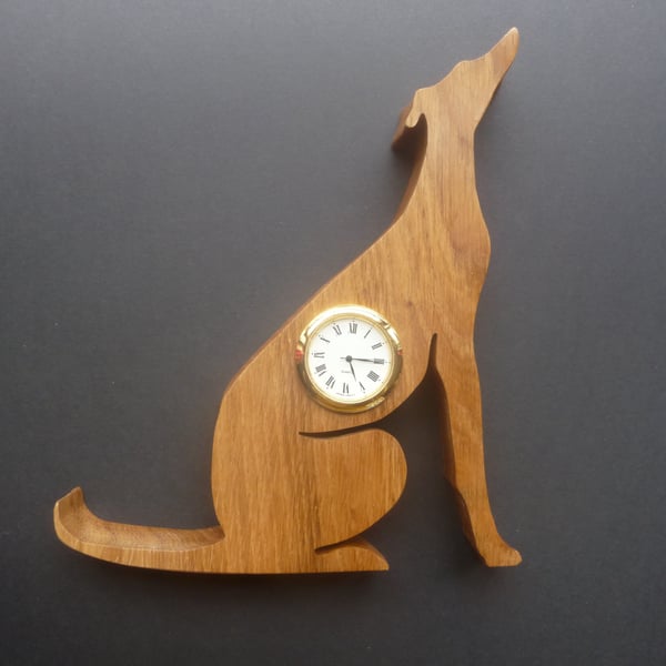 Shaped Greyhound clock 