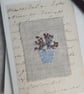 Hand embroidered keepsake blank greetings card - Image 1