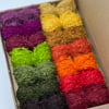 Small Autumn Shades Mohair Boucle Loop Wool Yarn Selection Pack for Wet Felting