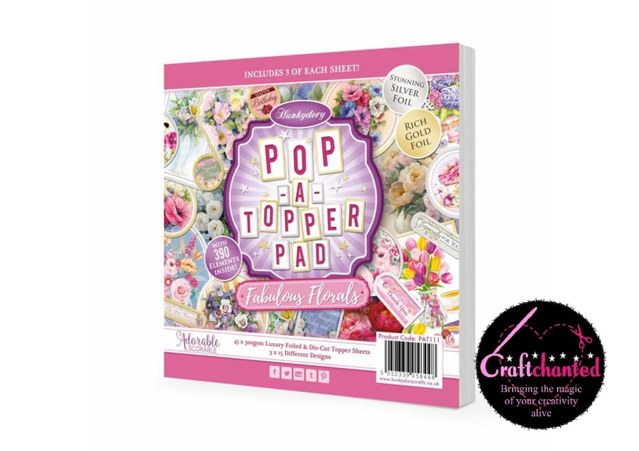 Hunkydory - Pop-A-Topper Pads - Fabulous Floral