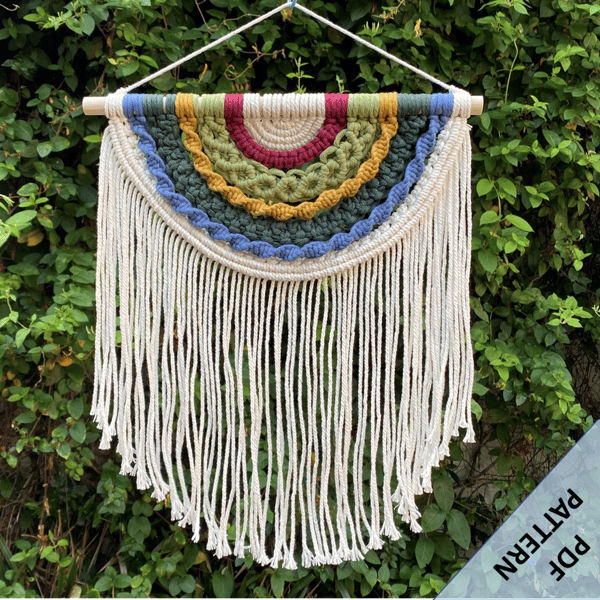 Macrame Wall Hanging Pattern - Semicircle Design