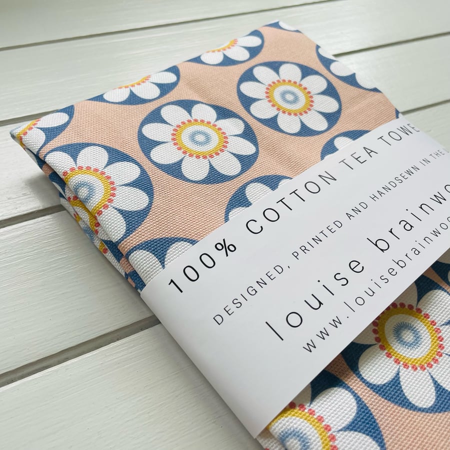 Pink Daisy Tea Towel - Perfectly Imperfect Sale