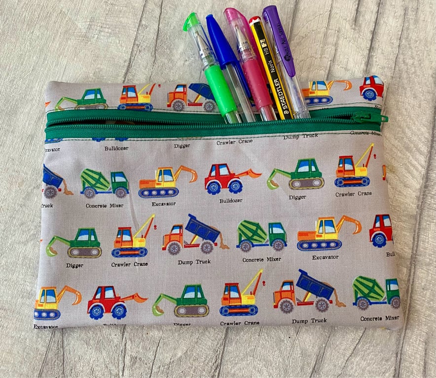 Zip Up Pouch - Pencil Case - PERSONALISATION AVAILABLE 