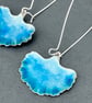 Gingko Leaf Earrings, enamel earrings, Gingko earrings, gift for her, enamel,  - Image 4