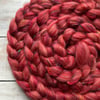 Recycled wool sari silk blend spinning fibre 100g Embers
