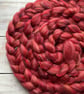 Recycled wool sari silk blend spinning fibre 100g Embers