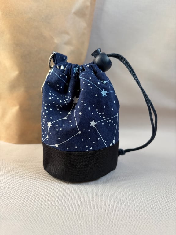 Constellation Dog Treat Pouch - Handmade Training Bag, Wipe Clean Lining